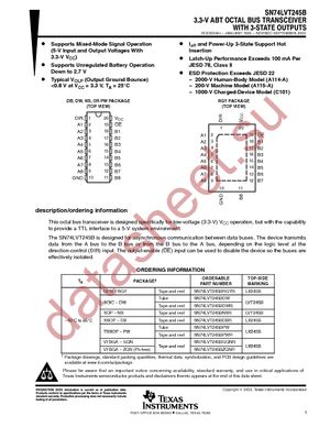 SN74LVT245BNSRE4 datasheet  